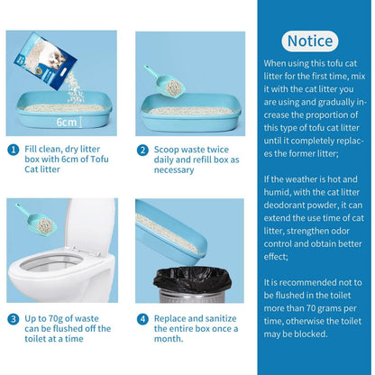 Arena para gatos de tofu biodegradable Nobleza 3,8 L