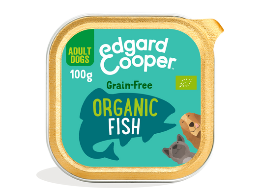 Tarrina de comida para perros con pescado orgánico sin cereales | Edgard & Cooper 100 g