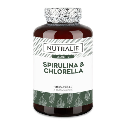 Nutralie Espirulina & Chlorella 1800mg energía y fuerza 180 cápsulas