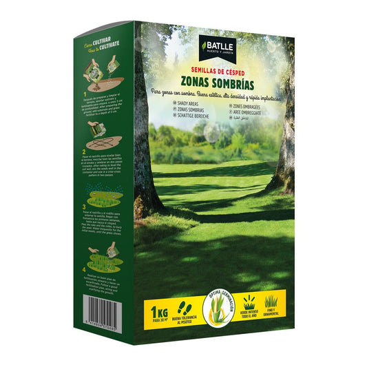 Semillas césped zonas sombrías Batlle 1 kg