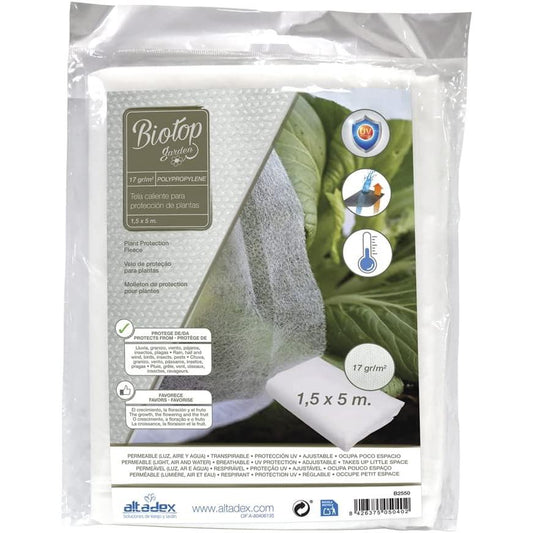 Tela protección de cultivos antiheladas Biotop 1.5 x 5 m
