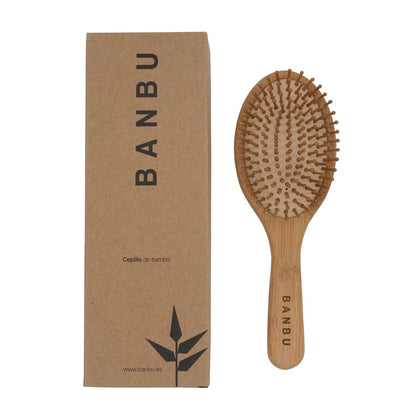 Cepillo Redondo para el cabello de bambú y caucho natural Banbu