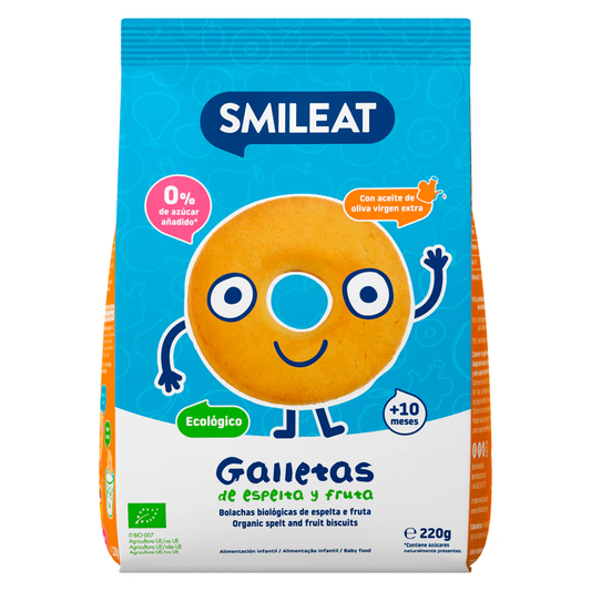 Galletas infantiles ECO de espelta con manzana  Smileat, 220g
