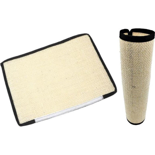 Rascador de sisal natural alfombrilla o rollo protector - doble función.