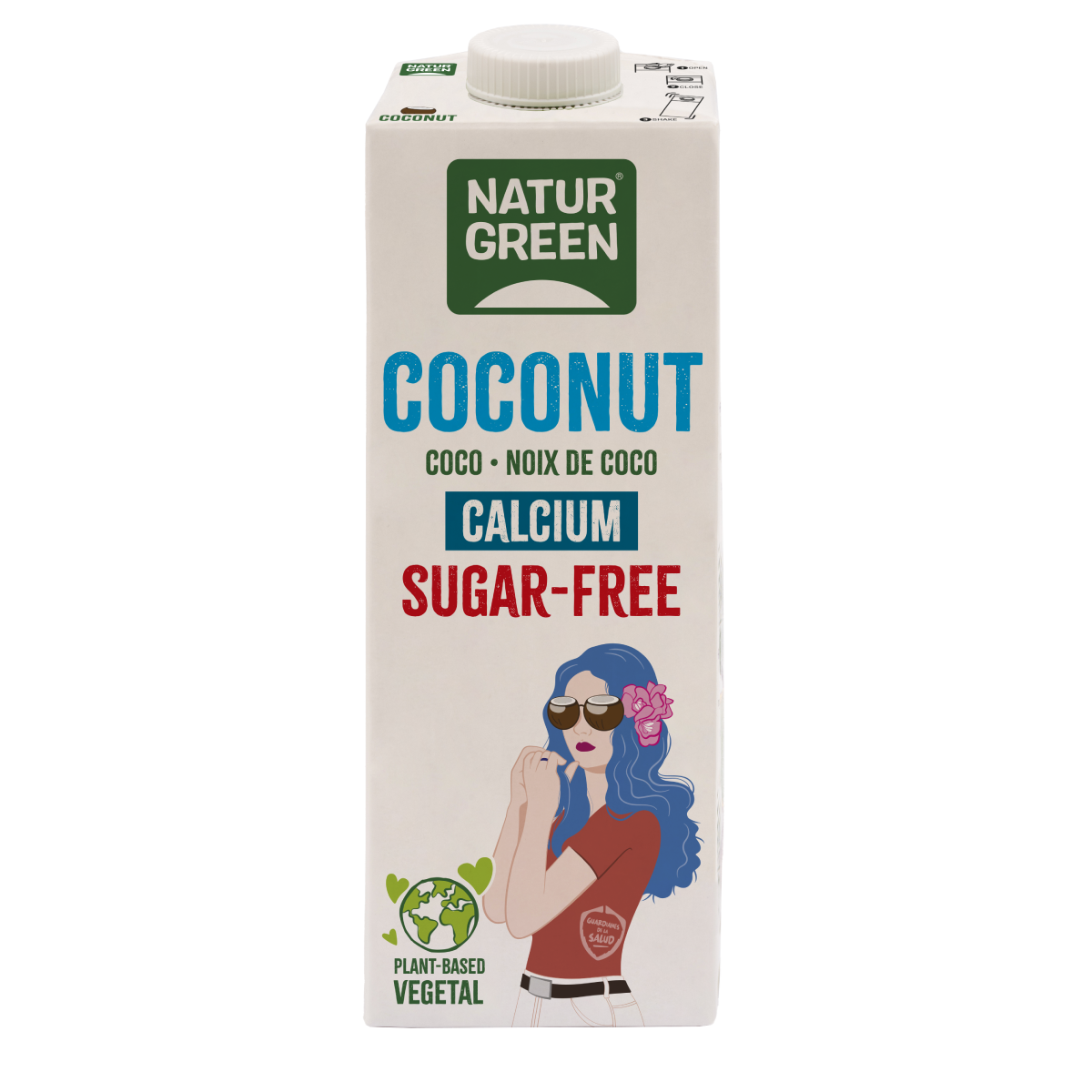 Pack 6 uds Bebida vegetal Coconut sin azúcar calcio NaturGreen 1 litro