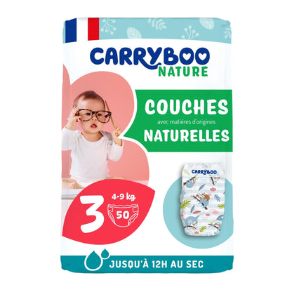Pañales Carryboo Nature Pañales naturales y coles, talla 3 (4-9kg)