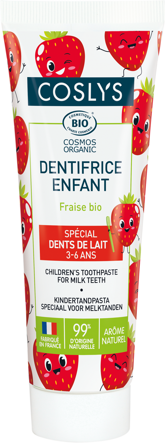 Gel Dentífrico Para Niños fresa Organica Coslys 75 ml