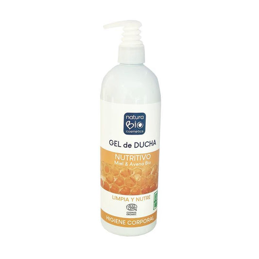 Gel de ducha nutritivo miel y avena bio Naturabio 740 ml