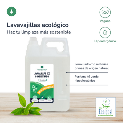 Pack 6xLavavajillas Manual  Té Verde ECO  Planeta Huerto 5l