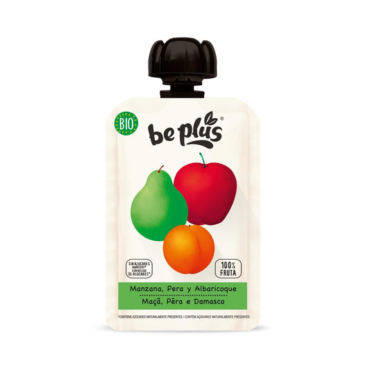 Pouch manzana, pera y albaricoque BIO Be Plus 100 g