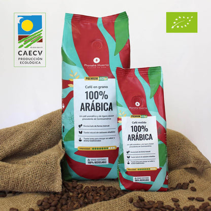 Pack 6x Café en grano Eco 100% Arábica Planeta Huerto 1 Kg