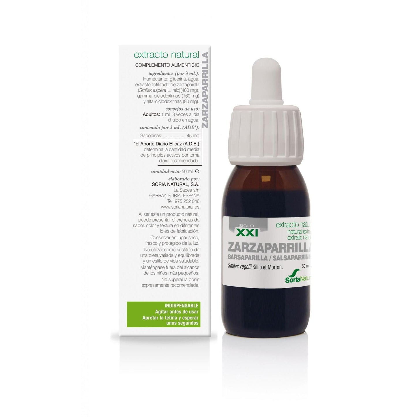 Extracto de Zarzaparrilla Soria natural, 50 ml