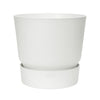 Macetero con plato integrado Greenville Elho Blanco 25 cm