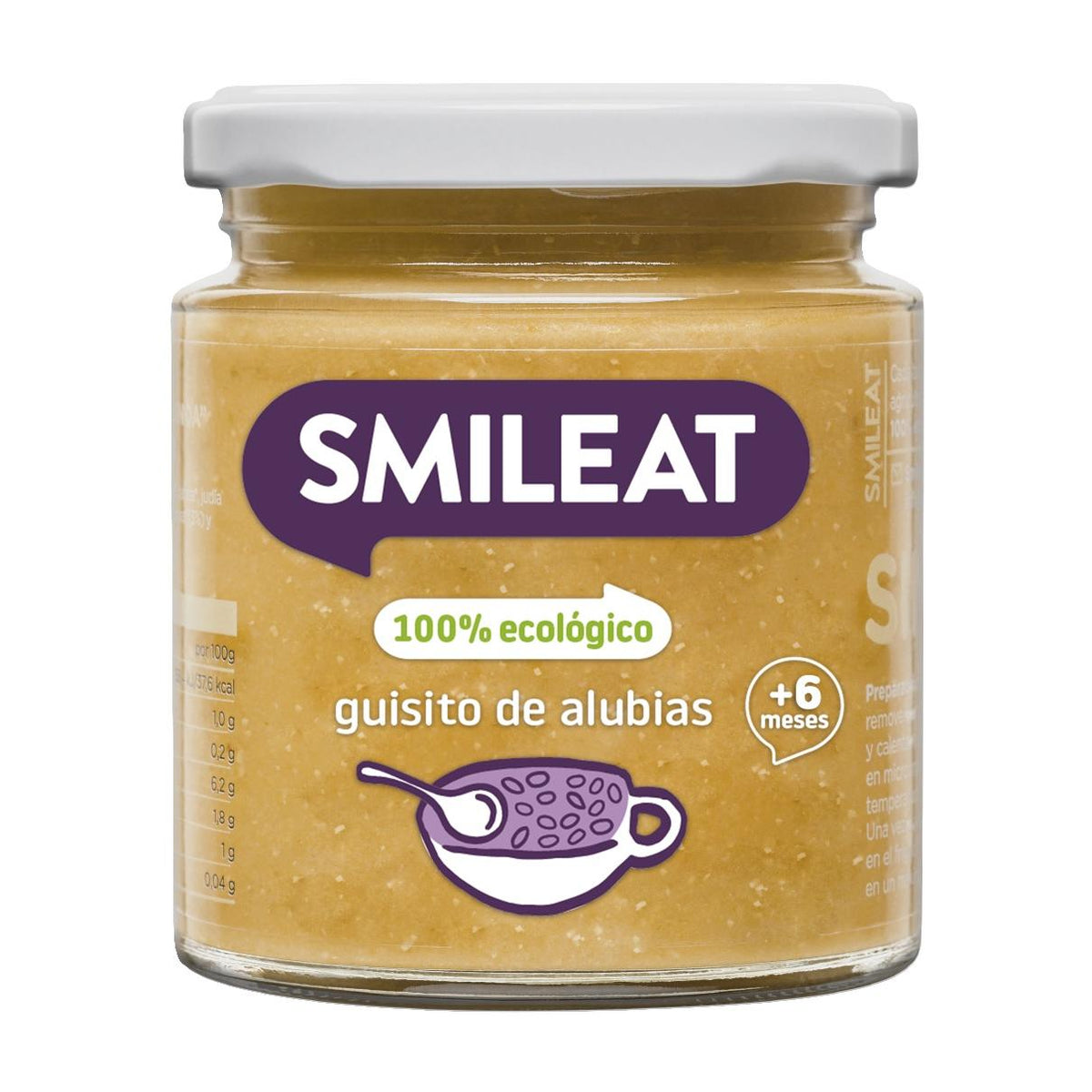 Tarrito BIO Guisito de alubias Smileat, 230 g