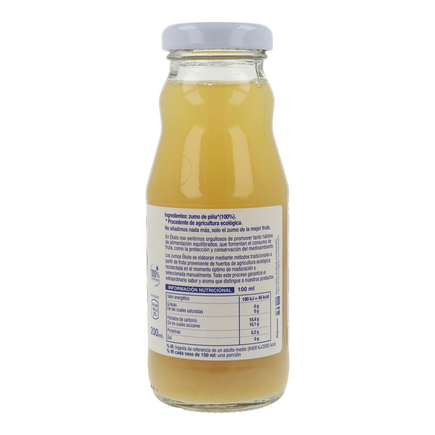 Zumo de Piña Bio 100% exprimido Ékolo