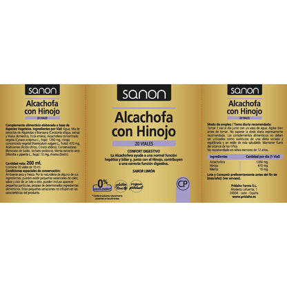 Alcachofa con Hinojo 20 viales SANON de 10 ml