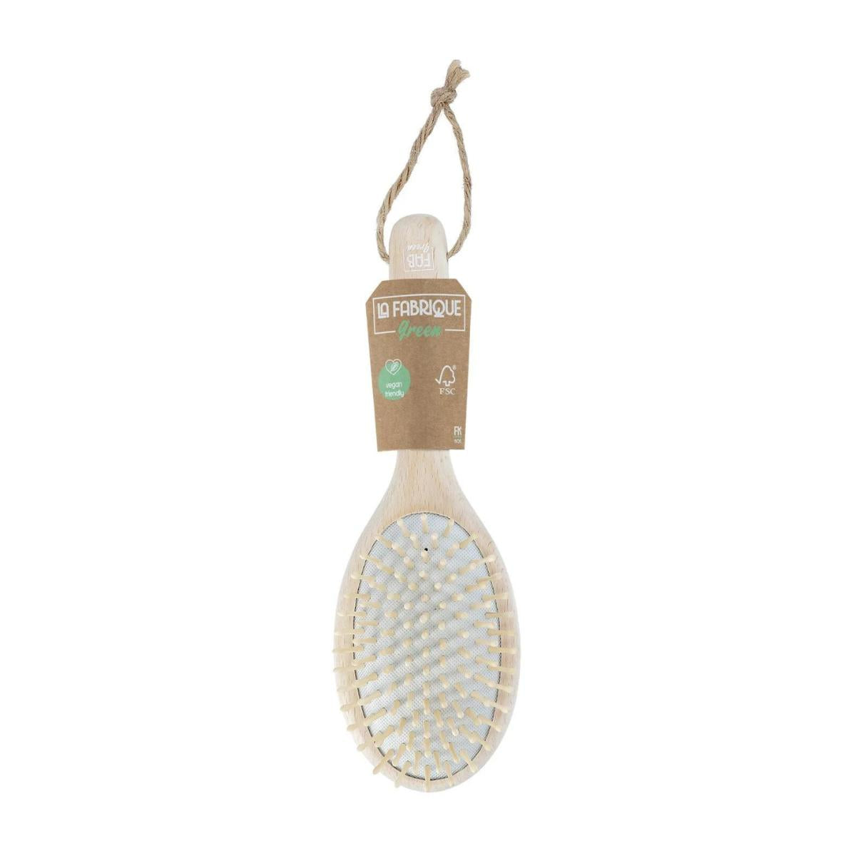 Cepillo de cabello neumático de madera 100% natural La Fabrique Green