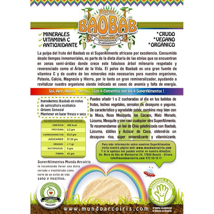 Baobab ecológico en polvo Mundo ArcoIris