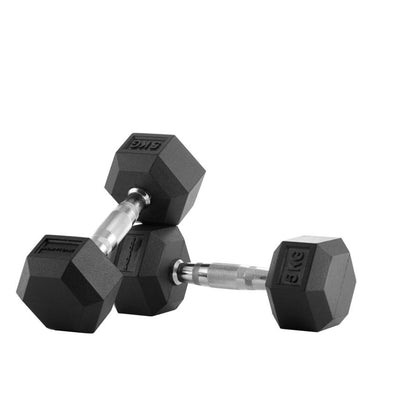 Mancuernas de goma hexagonales Bodytone (par) 2,5 kg