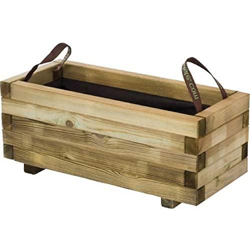 Jardinera de madera rectangular 90x40