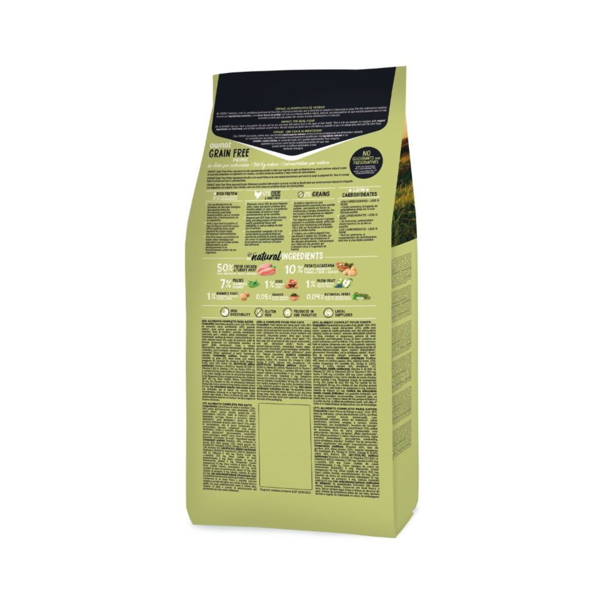 Ownat Grain Free Prime Adult Pienso para gatos 8 Kg