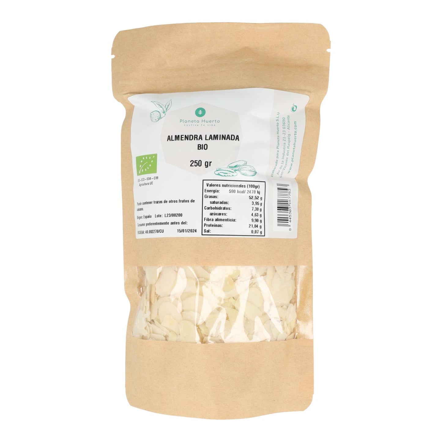 Almendra laminada ECO Planeta Huerto 250 g