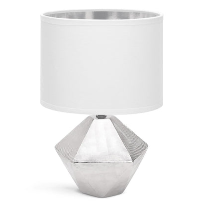Lampara de mesa Cerámica E14 Plateada