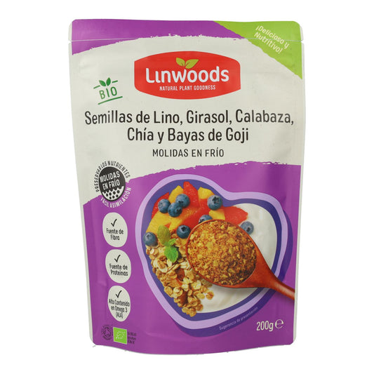 Semillas de Lino, Girasol, Calabaza, Chía y Bayas de Goji molidas Bio - Linwoods