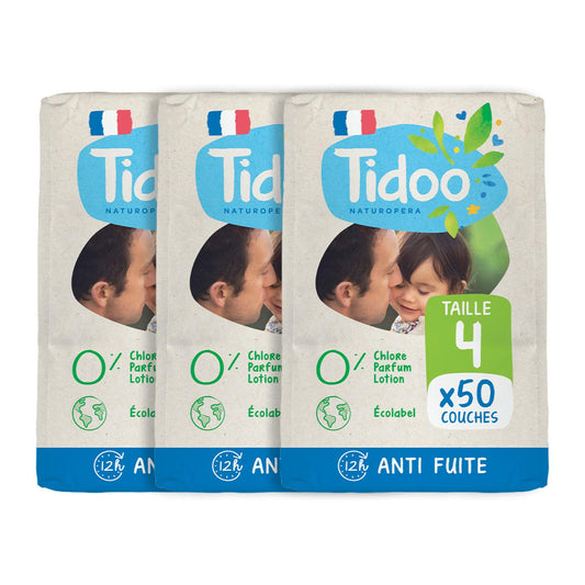 Pack Pañales T4 Maxi (7/18 kg) Tidoo, 150 unidades