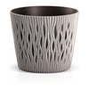 Maceta Duna con inserto gris topo D 19 x 17