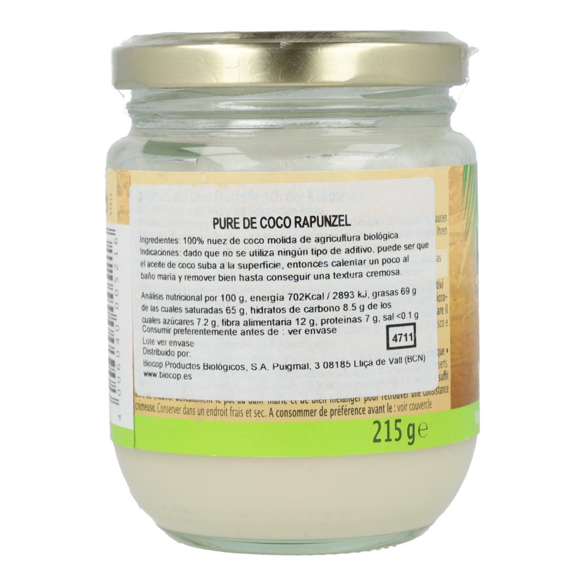 Puré Coco 125 gr Rapunzel
