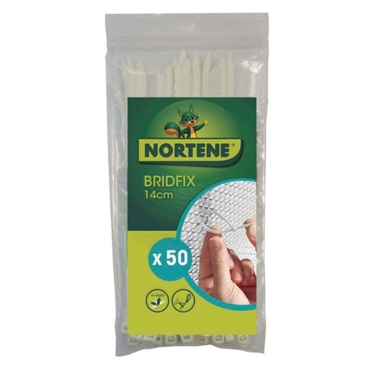 Bridas de sujección blanca Bridfix 50 ud Nortene