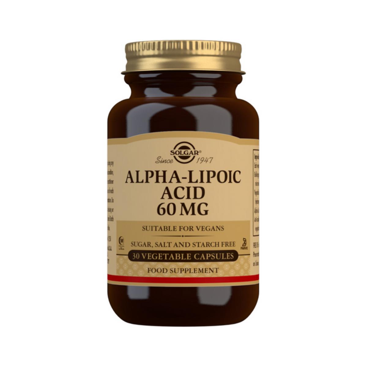Ácido Alfa Lipoico, 30 cápsulas vegetales (60mg)