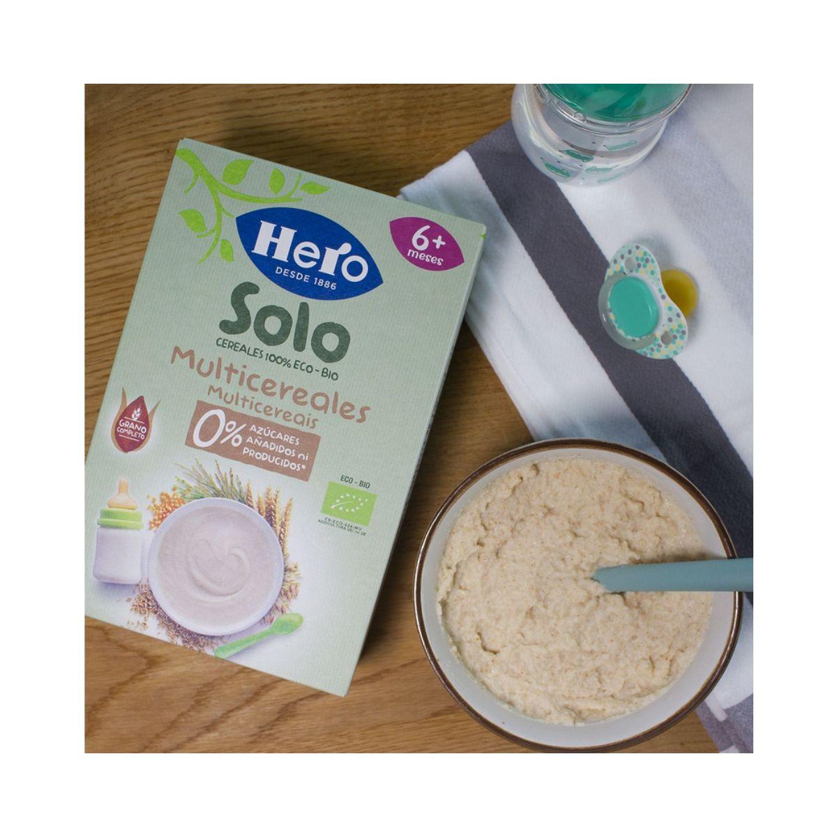 Pack 2 x Papilla BIO Multicereal + 6 meses 300gr. Hero Solo