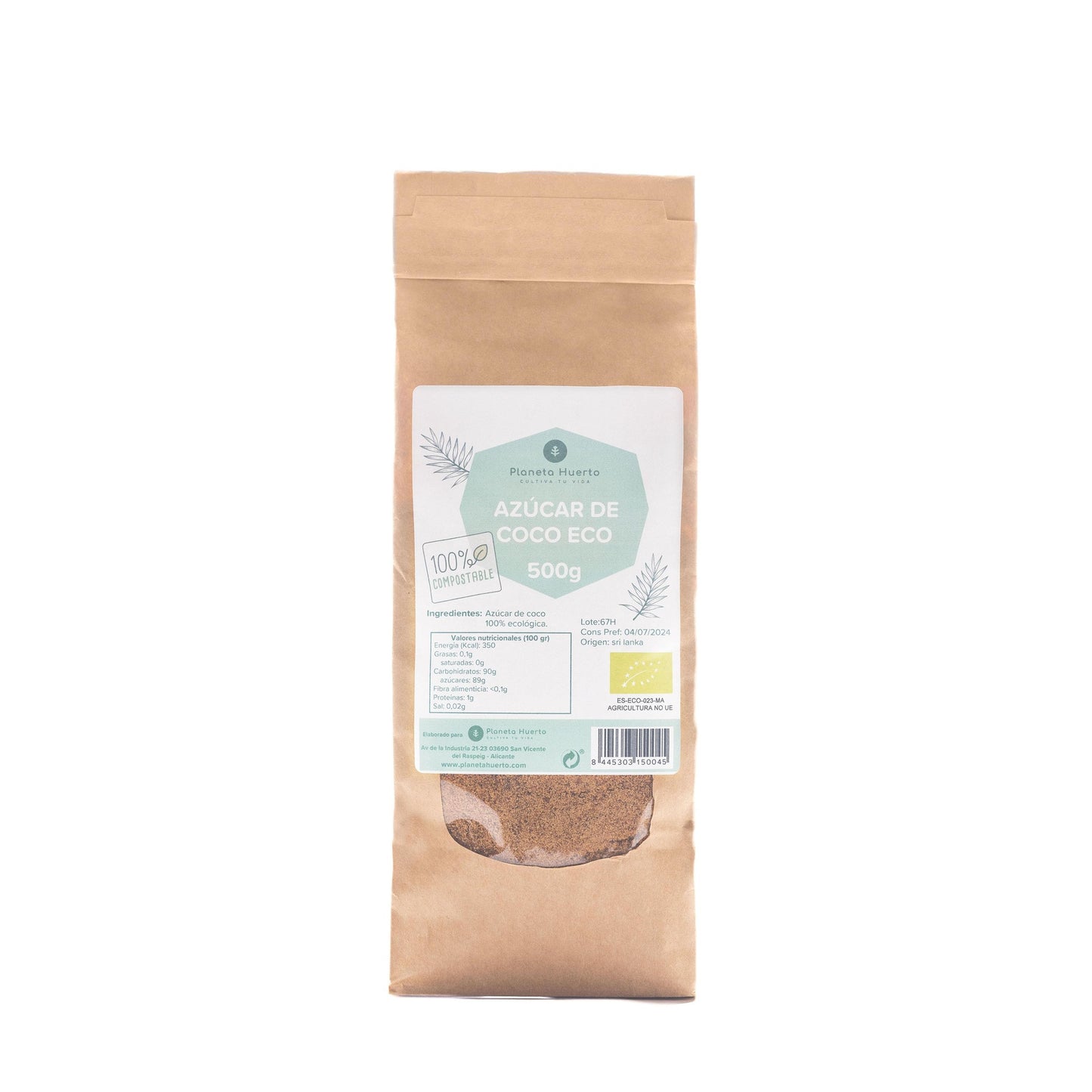Azúcar de coco ECO Planeta Huerto 500gr