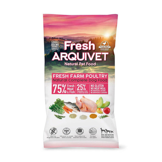 Fresh Farm Poultry Arquivet Pienso semihúmedo completo para perros 100 g