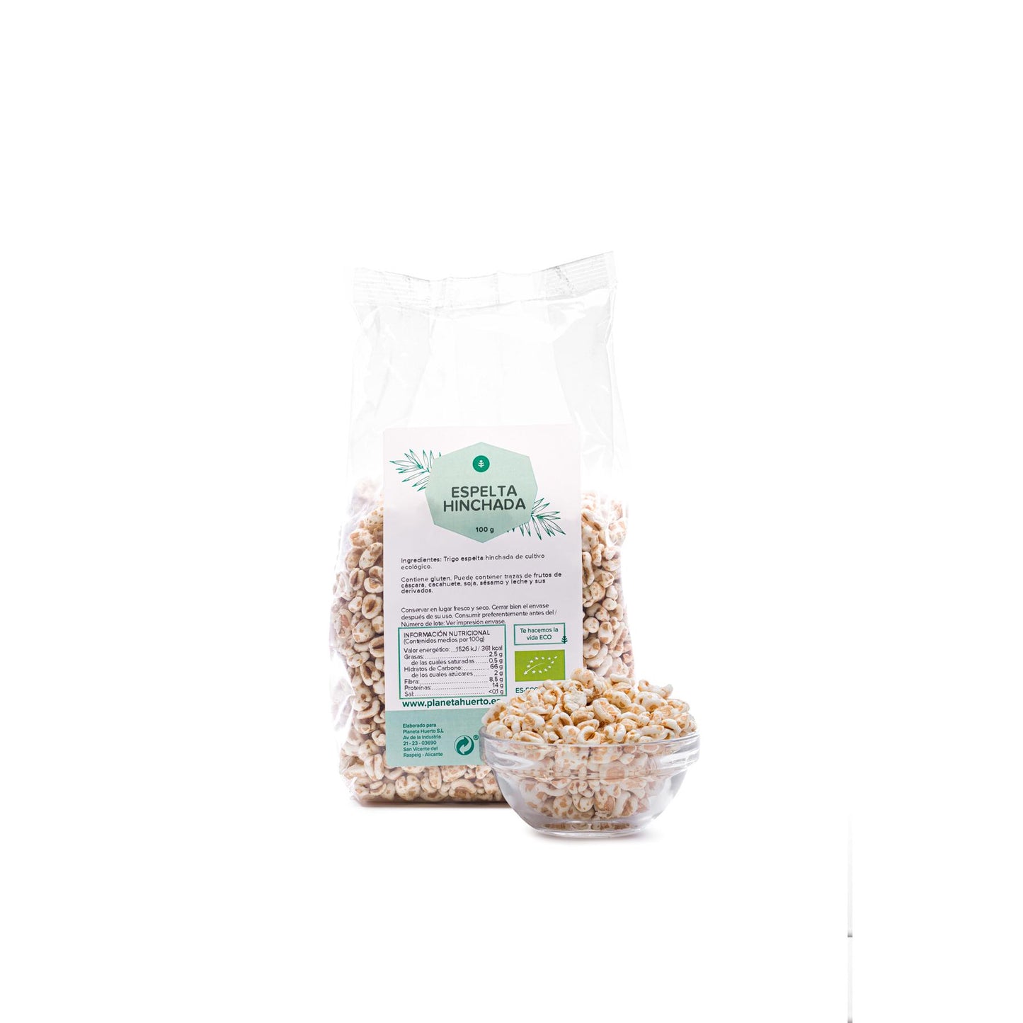 Trigo espelta hinchada ECO Planeta Huerto 100 g
