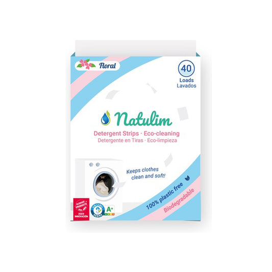 Eco Tiras de Lavar Floral, Natulim, 40 lavados