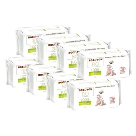 Pack 8 x Toallitas de Bebé Bocoton 54 uds