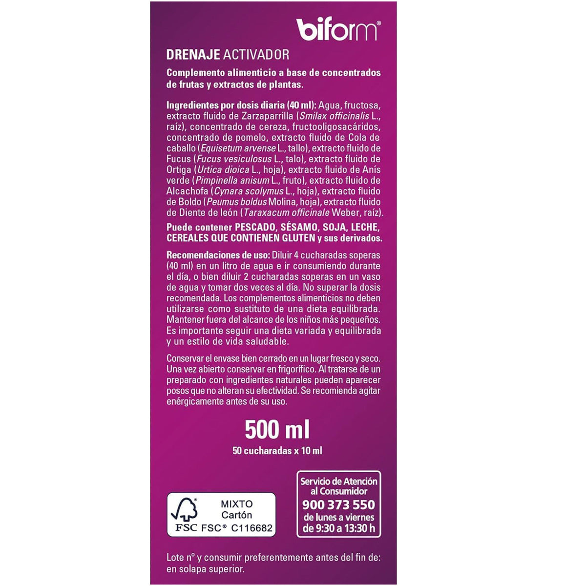 Drenaje Activador BIFORM 500ml