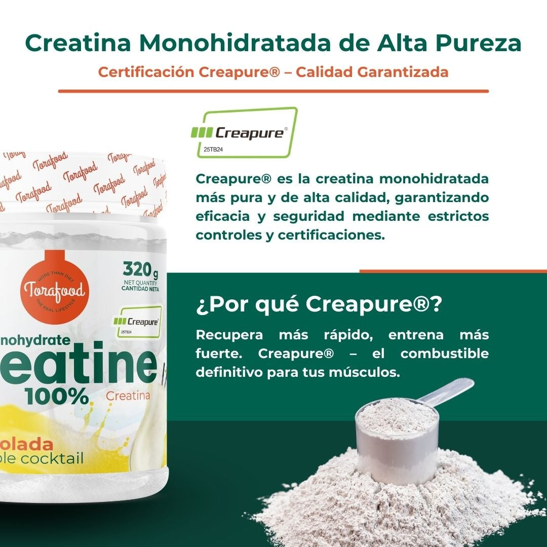 Creatina Creapure Piña Colada Torafood 320g