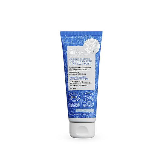 Mascarilla de Arcilla Facial Limpieza Profunda para Piel Grasa y Mixta Certificada Orgánica Natura Siberica 75 ml