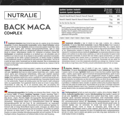 Pack 2x Nutralie Maca negra andina complex + vitaminas B6 + B12, 120 cápsulas