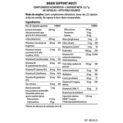 Brain Support Multi 60 cápsulas veganas