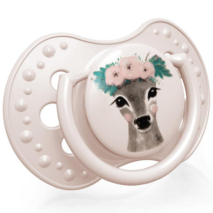 Chupetes dinámicos LOVI Wild Soul rosa/beige (2 ud.) 6-18 meses