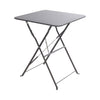 Mesa Metal Cuadrada Gris Antracita Mate, 60X60X71Cm.