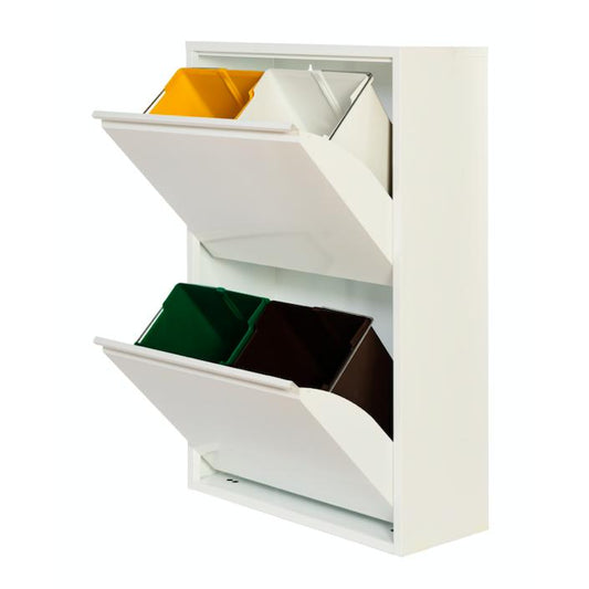 Armario para reciclaje metálico PAT 4 Blanco