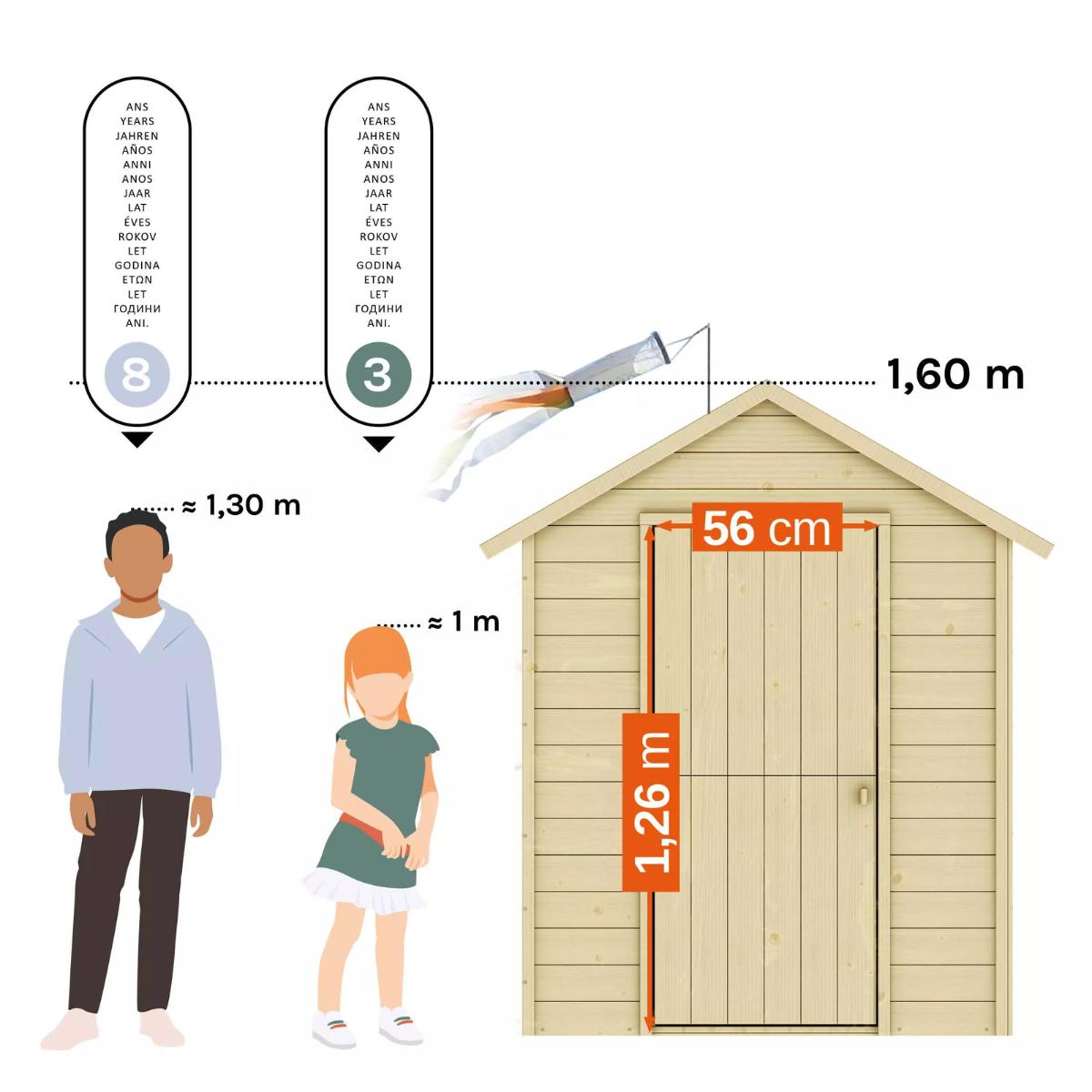 Casita de madera con tobogán Josephine Soulet
