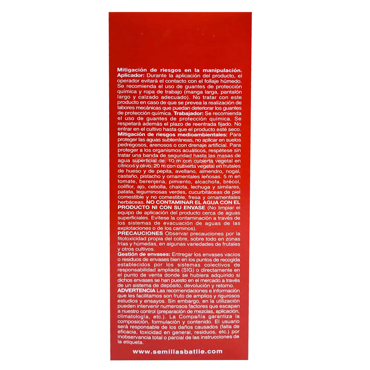 Fungicida cobre Batlle caja 500 g