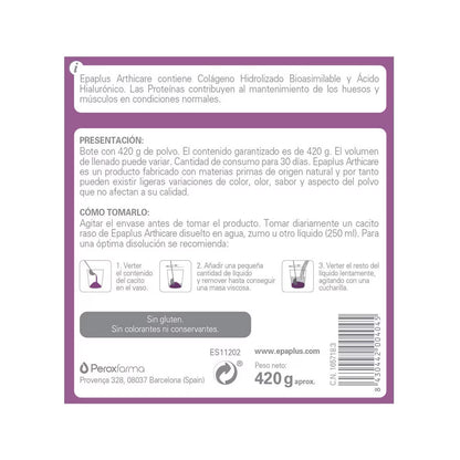 Epaplus  Arthicare Colageno+Hialuronico 420 G Epaplus